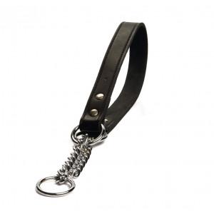 Leren halve sliphalsband voor de hond 50 cm x 20 mm