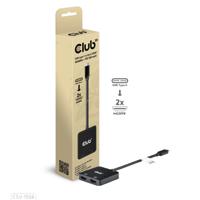 club3D CSV-1558 USB-C-displaykabel USB-C / HDMI Adapter USB-C stekker, HDMI-A-bus 15 cm Zwart - thumbnail