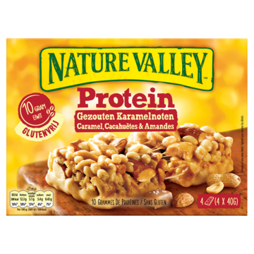 Nature Valley Protein Salted Caramel Nut Reep 4 x 40 g bij Jumbo