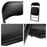 Perel folding chair padded Campingstoel Zwart FP168B - thumbnail