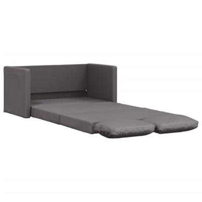 Slaapbank vloermodel 2-in-1 112x174x55 cm kunstleer grijs