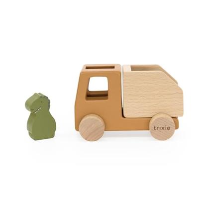 Trixie houten dieren vrachtwagens, 4dlg. Trixie houten dieren vrachtwagens, 4dlg.