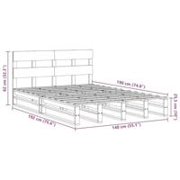 Bed met matras massief grenenhout wasbruin 140x190 cm - thumbnail