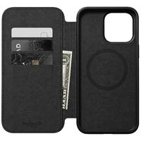 Nomad Modern Horween lederen folio iPhone 15 Pro - Black - thumbnail