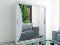 Kast MONACORNE 2 schuifdeuren 200 cm wit - thumbnail