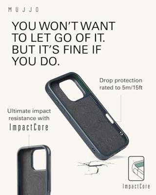 Mujjo Leather Shield Case iPhone 16 Pro blauw