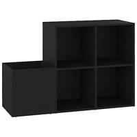 VidaXL Opbergkast 105x35,5x70 cm bewerkt hout zwart - thumbnail