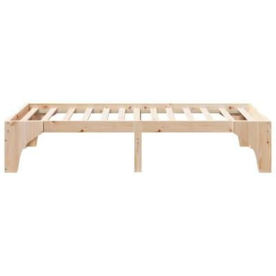 Bedframe met opslag Bruin 75 x 190 cm Massief grenenhout
