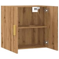 Wandkast 60x31x60 cm bewerkt hout artisanaal eikenkleurig - thumbnail