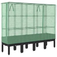 Plantenbak verhoogd met kashoes 160x40x140 cm rattanlook - thumbnail