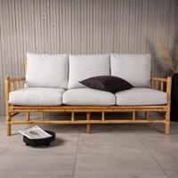 Nohr 3-zits Tuinbank 'Zev' Rotan - thumbnail