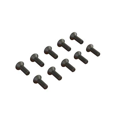 Flat Head Hex Machine Screw, M2.5x8mm (10) (ARA702005)