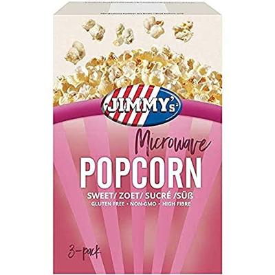 Jimmy&apos;s Popcorn Microwave, zoet, doos van 3 x 90 g