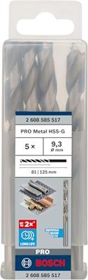 Bosch Accessories 2608585517 HSS Metaal-spiraalboor 9.3 mm Gezamenlijke lengte 125 mm Geslepen DIN 338 Cilinderschacht 5 stuk(s) - thumbnail