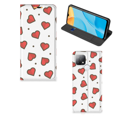 OPPO A15 | Hoesje met Magneet | Hearts OPPO A15 | Hoesje met Magneet | Hearts