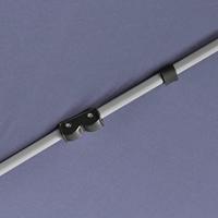 VidaXL Partytent met zijwanden pop-up zeshoekig 3,6x3,1 m donkerblauw - thumbnail