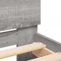 Bedframe met hoofdeinde bewerkt hout grijs sonoma 100x200 cm - thumbnail