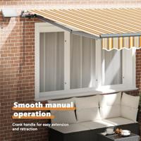 VidaXL Inklapbaar zonnescherm multikleur 350 x 250 cm stof - thumbnail