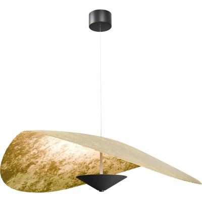 Masterlight Ø 90cm led hanglampLente bladgoud - met katrol - 2100-05-08-90-CS