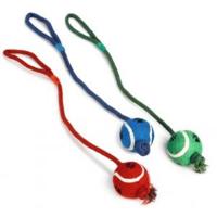 Tennisbal aan koord hondenspeelgoed - thumbnail