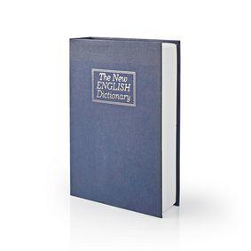 Nedis BOOKSEDM01BU Kluis Boekenkluis Sleutelslot Binnenshuis Medium Binnenvolume: 1.6 L 2 Sleutels Inbegrepen Blauw/zilver