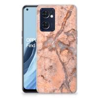 OPPO Reno 7 5G | Find X5 Lite | TPU | Siliconen hoesje | Marmer Oranje - thumbnail