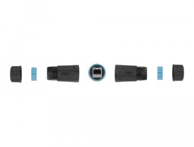 Delock RJ45 Netwerk Adapter [1x RJ45-bus - 1x RJ45-bus] Zwart