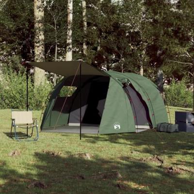 Tent 4-persoons 420x260x153 cm 185T taft groen Tent 4-persoons 420x260x153 cm 185T taft groen
