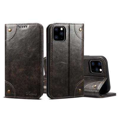 Voor iPhone 11 Pro barok eenvoudige horizontale Flip lederen draagtas met houder & kaartsleuven & portemonnee (zwart)
