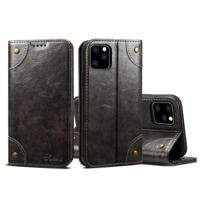 Voor iPhone 11 Pro barok eenvoudige horizontale Flip lederen draagtas met houder & kaartsleuven & portemonnee (zwart) - thumbnail