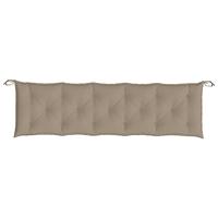 Tuinbankkussens 2 st 180x50x7 cm oxford stof taupe - thumbnail