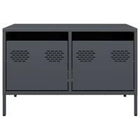 Tv-meubel 68x50x43,5 cm koudgewalst staal antracietkleurig - thumbnail