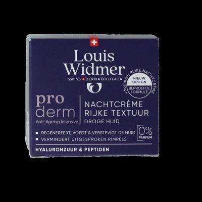 Louis Widmer Proderm Nachtcrème Rijke Textuur ZP 50ml