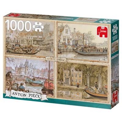 Premium Collection Anton Pieck, Boten in de gracht 1000 stukjes Premium Collection Anton Pieck, Boten in de gracht 1000 stukjes