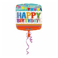 Anagram Folie Ballon Happy Birthday 43x43 cm - thumbnail