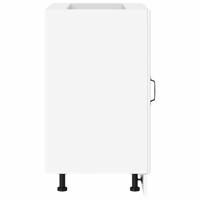 Keuken onderkast Porto bewerkt hout wit - thumbnail