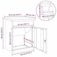 Pakket inwerp box Zwart 41 x 38 x 103 cm Roestvrij staal - thumbnail