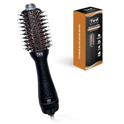 Ted Hilley DuoStyle Titanium Blow Dryer Brush Black Pink