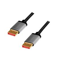 LogiLink CDA0105 DisplayPort kabel 2 m Zwart, Grijs - thumbnail