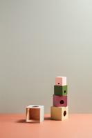 Kids Concept - Edvin - Cubes Wood 5 pcs (1000451) - thumbnail