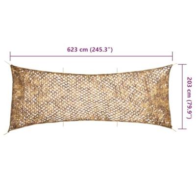 VidaXL Camouflagenet met opbergzak 623x203 cm zandkleurig VidaXL Camouflagenet met opbergzak 623x203 cm zandkleurig