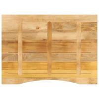 Bureaublad met ronding 100x80x2,5 cm massief ruw mangohout - thumbnail