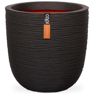 Capi Pot Bol Rib NL 43x41 cm - Zwart - thumbnail