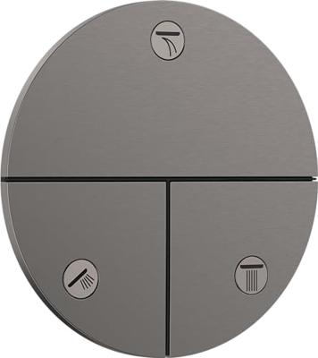 Hansgrohe ShowerSelect Comfort S stopkraan inbouw voor 3 functies, Brushed Black Chrome Hansgrohe ShowerSelect Comfort S stopkraan inbouw voor 3 functies, Brushed Black Chrome