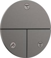 Hansgrohe ShowerSelect Comfort S stopkraan inbouw voor 3 functies, Brushed Black Chrome - thumbnail