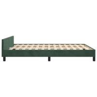 Bedframe zonder matras 140x190 cm fluweel donkergroen - thumbnail