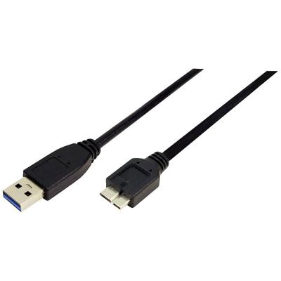 LogiLink CU0026 USB-kabel USB 3.2 Gen1 USB-A stekker, USB-micro-B 3.0 stekker 1.00 m Zwart