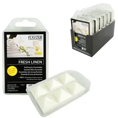 Gala waxmelts pyramide fresh linen 6 stuks | 12 stuks Gala waxmelts pyramide fresh linen 6 stuks | 12 stuks
