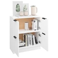 Dressoir 60x30x70 cm bewerkt hout wit - thumbnail