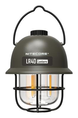 NiteCore NC-LR40-OLIV LR40 Campinglantaarn LED 100 lm werkt op een accu 222 g Olijf